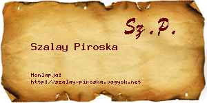 Szalay Piroska névjegykártya