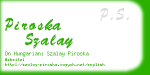 piroska szalay business card